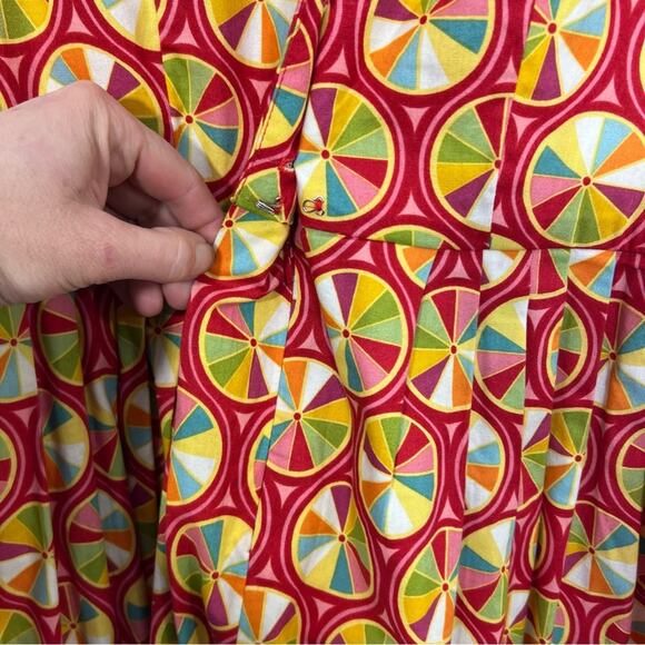 Bea & Dot by ModCloth Palette on Parade Pinwheel Rainbow Retro Dress Size Small - Picture 9 of 16